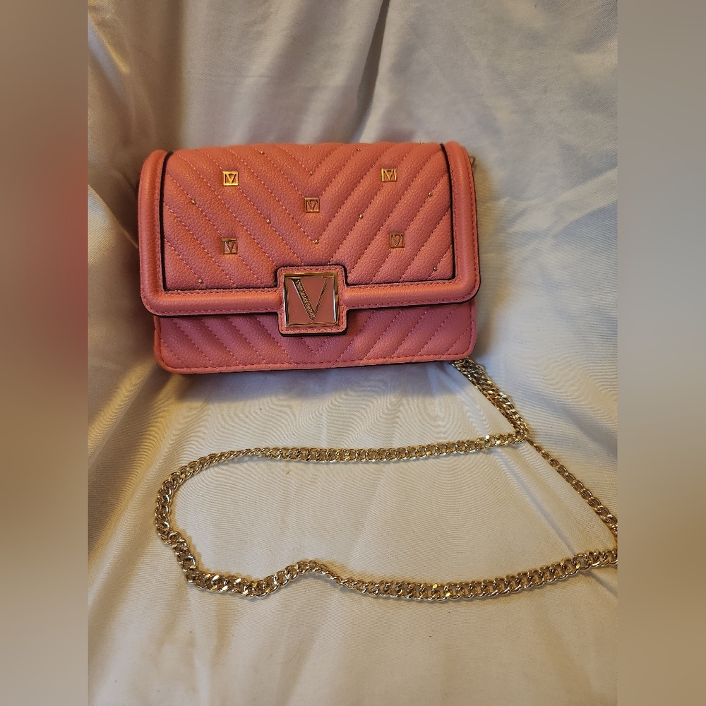 Victoria's Secret Mini Shoulder Bag Purse (Coral) - Picture 3 of 4